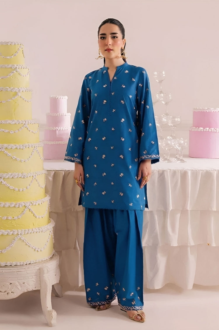 SUMMER-2PC LAWN EMBROIDERED SHIRT WITH TROUSER-204