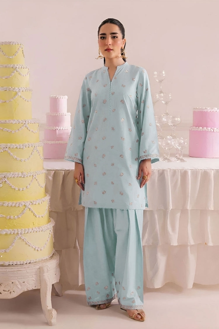 SUMMER-2PC LAWN EMBROIDERED SHIRT WITH TROUSER-205
