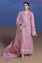 WINTER-3PC DHANAK SEQUINS CHIKAAN EMBROIDERED SHIRT WITH KHADDI NET EMBROIDERED DUPATTA AND TROUSER-BI-5097