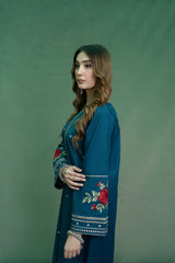 WINTER-2PC DHANAK EMBROIDRED SHIRT WITH AND EMBROIDRED TROUSER-BIC-101