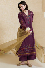 SUMMER- 3PC LAWN EMBROIDERED SHIRT WITH ORGANZA EMBROIDERED DUPATTA AND TROUSER -3826