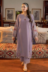 SUMMER-2PC LAWN EMBROIDERED SHIRT WITH EMB TROUSER-40