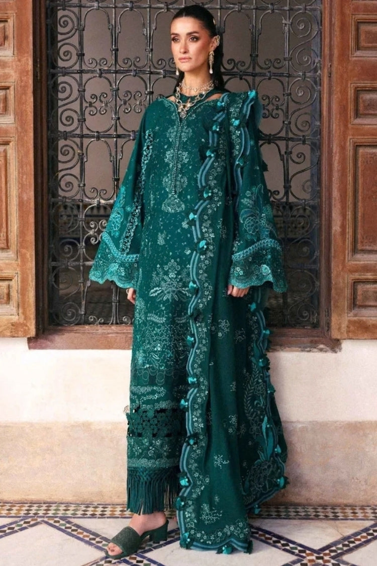 WINTER-3PC DHANAK EMBROIDERED SHIRT WITH DHANAK EMBROIDERED SHAWL AND TROUSER-5234