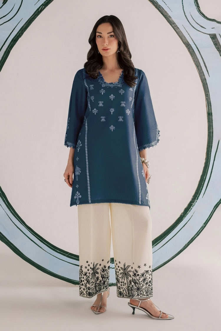 WINTER-2PIECE DHANAK EMBROIDERED SHIRT WITH DHANAK EMB TROUSER-15094