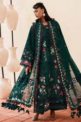 SUMMER-3PC LAWN EMBROIDERED SHIRT WITH ORGANZA EMBROIDERED DUPATTA AND TROUSER -4733