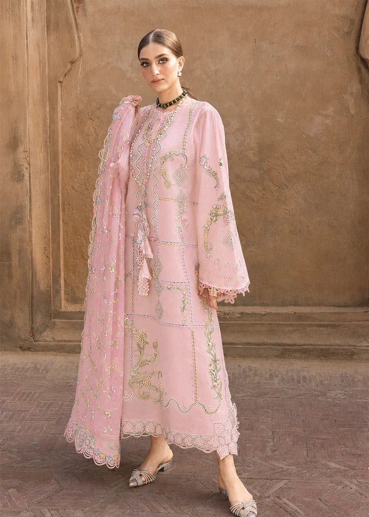 WINTER-3PC DHANAK EMBROIDERED SHIRT WITH WOOL PRINTED EMB SHAWL AND TROUSER-5190