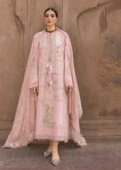 WINTER-3PC DHANAK EMBROIDERED SHIRT WITH WOOL PRINTED EMB SHAWL AND TROUSER-5190