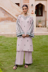 SUMMER-2PC LAWN EMBROIDERED SHIRT WITH TROUSER-111