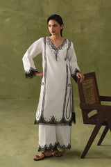 WINTER-2PIECE DHANAK EMBROIDERED SHIRT WITH DHANAK EMB TROUSER-15119