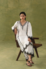 WINTER-2PIECE DHANAK EMBROIDERED SHIRT WITH DHANAK EMB TROUSER-15119