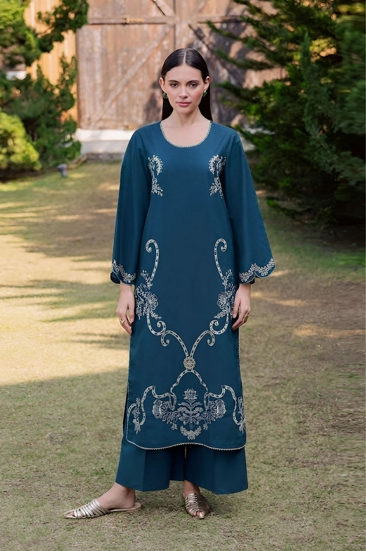 SUMMER-2PC LAWN EMBROIDERED SHIRT WITH TROUSER-105