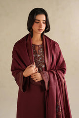 WINTER-3PC DHANAK EMBROIDERED SHIRT WITH DHANAK EMBROIDERED SHAWL AND EMB TROUSER -5164