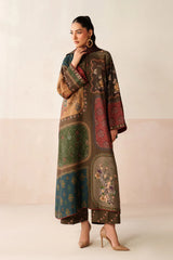 WINTER-3PC KHADDAR PRINTED SHIRT WITH KHADDAR PRINTED DUPATTA AND PRINTED TROUSER-2661