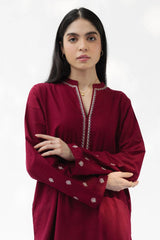 WINTER-3PC DHANAK EMBROIDERED SHIRT WITH DHANAK EMBROIDERED SHAWL AND TROUSER-5021