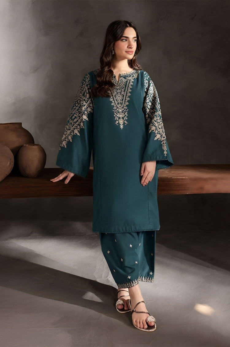 SUMMER-2PC LAWN EMBROIDERED SHIRT WITH TROUSER-266