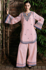 WINTER-2PIECE DHANAK EMBROIDERED SHIRT WITH DHANAK EMB TROUSER-15110