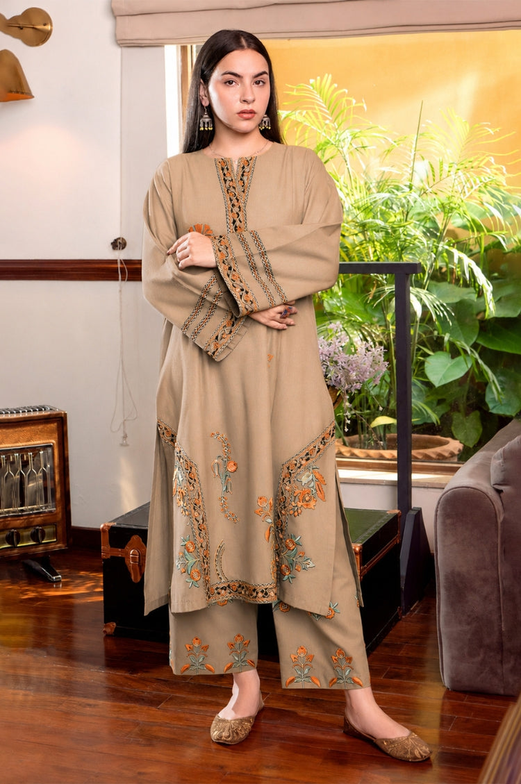 SUMMER-2PC LAWN EMBROIDERED SHIRT WITH TROUSER-1140