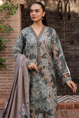 WINTER-3PC KHADDAR PRINTED SHIRT WITH KHADDAR PRINTED DUPATTA AND PRINT TROUSER-2648