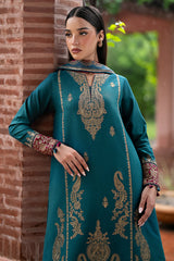 SUMMER- 3PC LAWN EMBROIDERED SHIRT WITH MONARK PRINT DUPATTA AND TROUSER-3581