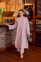 URGE-2PC LAWN SEQUIN EMBROIDERED SHIRT WITH EMB TROUSER-87