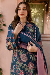 WINTER-3PC KHADDAR PRINTED SHIRT WITH KHADDAR PRINTED DUPATTA AND PRINT TROUSER-2647