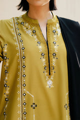 WINTER-3PC DHANAK EMBROIDERED SHIRT WITH DHANAK EMBROIDERED SHAWL & DHANAK TOUSER-4222