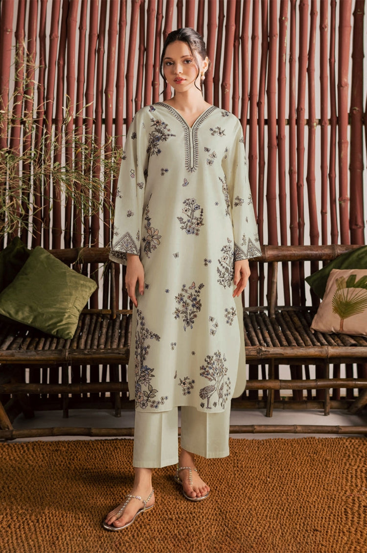 SUMMER-2PC LAWN EMBROIDERED SHIRT WITH TROUSER-255
