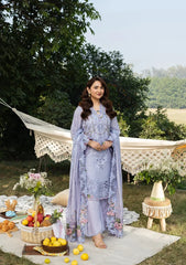 WINTER-3PC DHANAK EMBROIDERED SHIRT WITH DHANAK EMBROIDERED SHAWL AND TROUSER-5218
