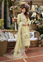 SUMMER-3PC LAWN CHIKANKARI EMBROIDERED SHIRT WITH KHAADI NET EMB DUPATTA AND EMB TROUSER-4601