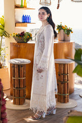 SUMMER-3PC LAWN EMBROIDERED SHIRT WITH CHIFFOON EMBROIDERED PRINT DUPATTA AND EMB TROUSER-4652