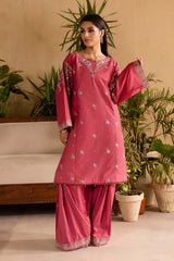 WINTER-2PC DHANAK EMBROIDERED SHIRT & EMBROIDERED TROUSER-114