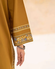 WINTER-3PC DHANAK EMBROIDERED SHIRT WITH WOOL PRINT SHAWL AND EMB TROUSER-5070