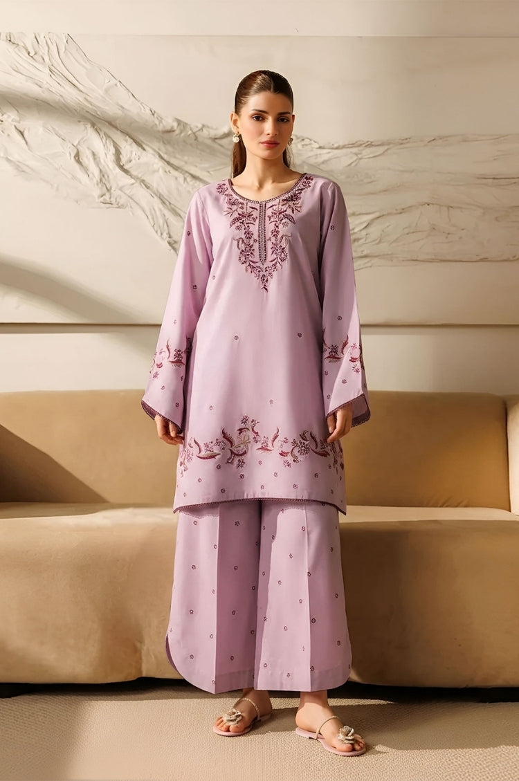SUMMER-2PC LAWN EMBROIDERED SHIRT WITH TROUSER-219