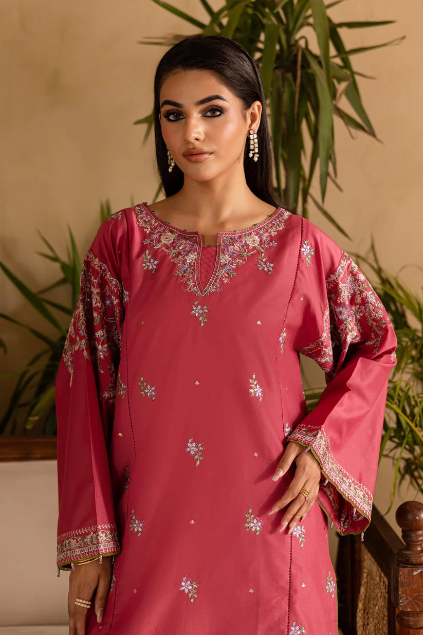 WINTER-2PC DHANAK EMBROIDERED SHIRT & EMBROIDERED TROUSER-114