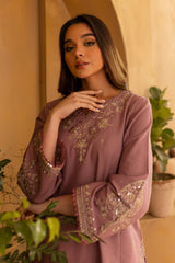 WINTER-2PC SEQUIN DHANAK EMBROIDERED SHIRT WITH SEQUIN DHANAK EMBROIDERED TROUSER-106