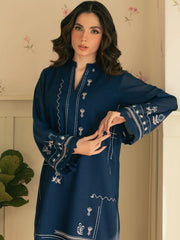 WINTER-2PIECE DHANAK EMBROIDERED SHIRT WITH DHANAK EMB TROUSER-15072