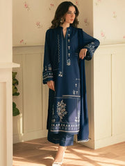 WINTER-2PIECE DHANAK EMBROIDERED SHIRT WITH DHANAK EMB TROUSER-15072