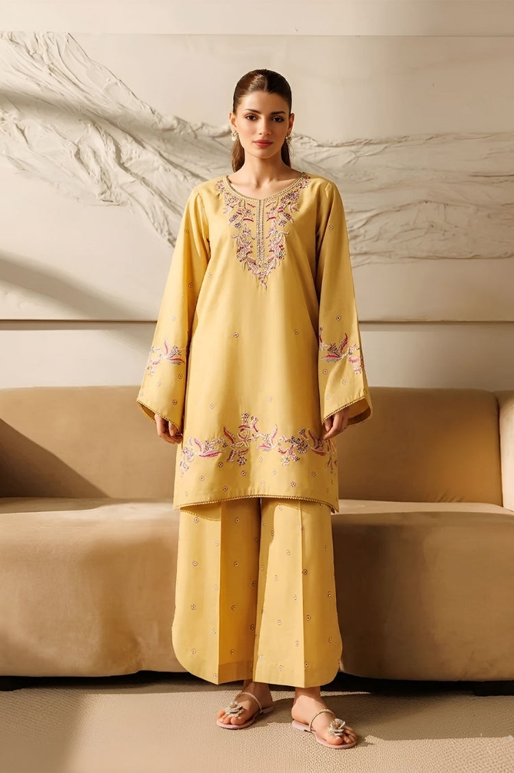 SUMMER-2PC LAWN EMBROIDERED SHIRT WITH TROUSER-221
