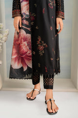WINTER- 3PC DHANAK EMBROIDERED SHIRT WITH COUTURE PRINT SHAWL AND TROUSER-3175