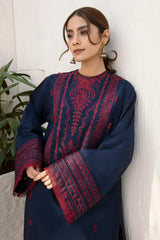 WINTER- 3PC DHANAK EMBROIDERED SHIRT WITH DHANAK SHAWL AND TROUSER -3134
