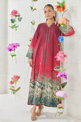 WINTER-3PC-SHAMOZE SILK PRINTED SHIRT WITH SILK PRINTED DUPATTA AND SILK TROUSER-9016
