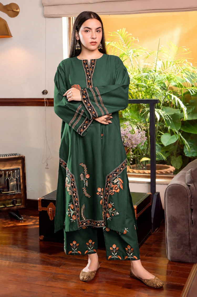 SUMMER-2PC LAWN EMBROIDERED SHIRT WITH TROUSER-1142