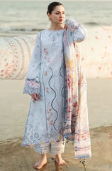 SUMMER- 3PC LAWN EMBROIDERED SHIRT WITH MONARK PRINTED DUPATTA AND TROUSER-3663