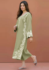SUMMER-2PC LAWN EMBROIDERED SHIRT WITH LAWN TROUSER-1039