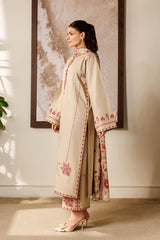 SUMMER-3PC LAWN EMBROIDERED SHIRT WITH CHIFFON PRINTED DUPATTA AND EMB TROUSER-4869