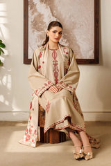SUMMER-3PC LAWN EMBROIDERED SHIRT WITH CHIFFON PRINTED DUPATTA AND EMB TROUSER-4869