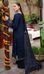 WINTER - 3PC DHANAK EMBROIDERED SHIRT WITH DHANAK EMBROIDERED SHAWL AND TROUSER -4032
