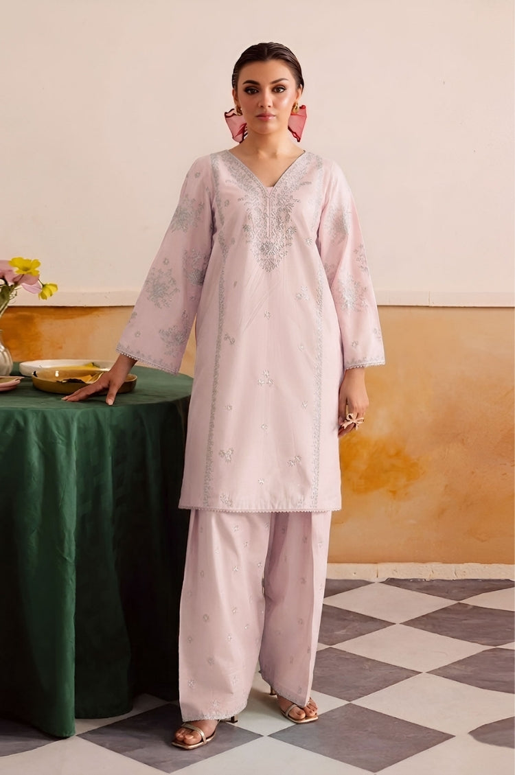 SUMMER-2PC LAWN EMBROIDERED SHIRT WITH TROUSER-153