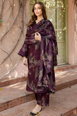 WINTER-3PC KHADDAR PRINTED SHIRT WITH KHADDAR PRINTED DUPATTA AND PRINT TROUSER-2649