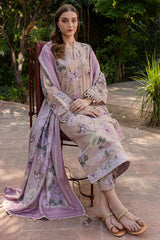 WINTER-3PC KHADDAR PRINTED SHIRT WITH KHADDAR PRINTED DUPATTA AND PRINT TROUSER-2644